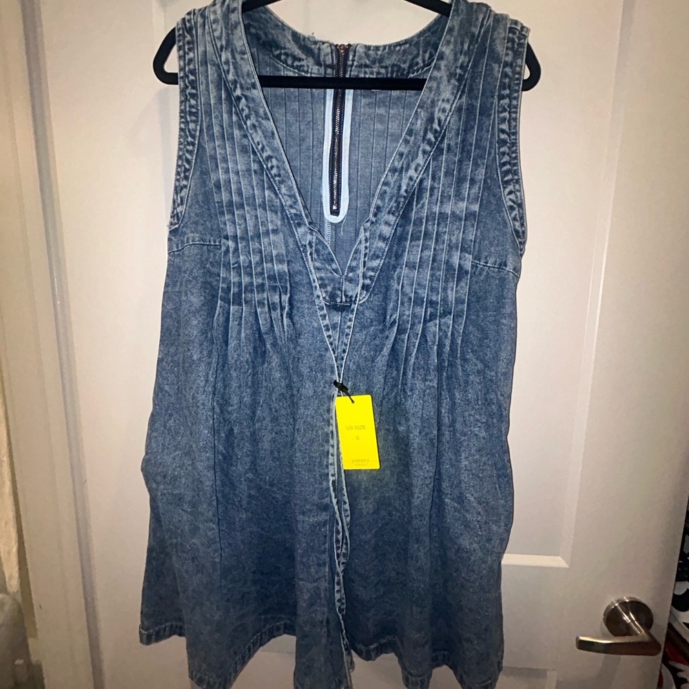 Denim Sleeveless Romper